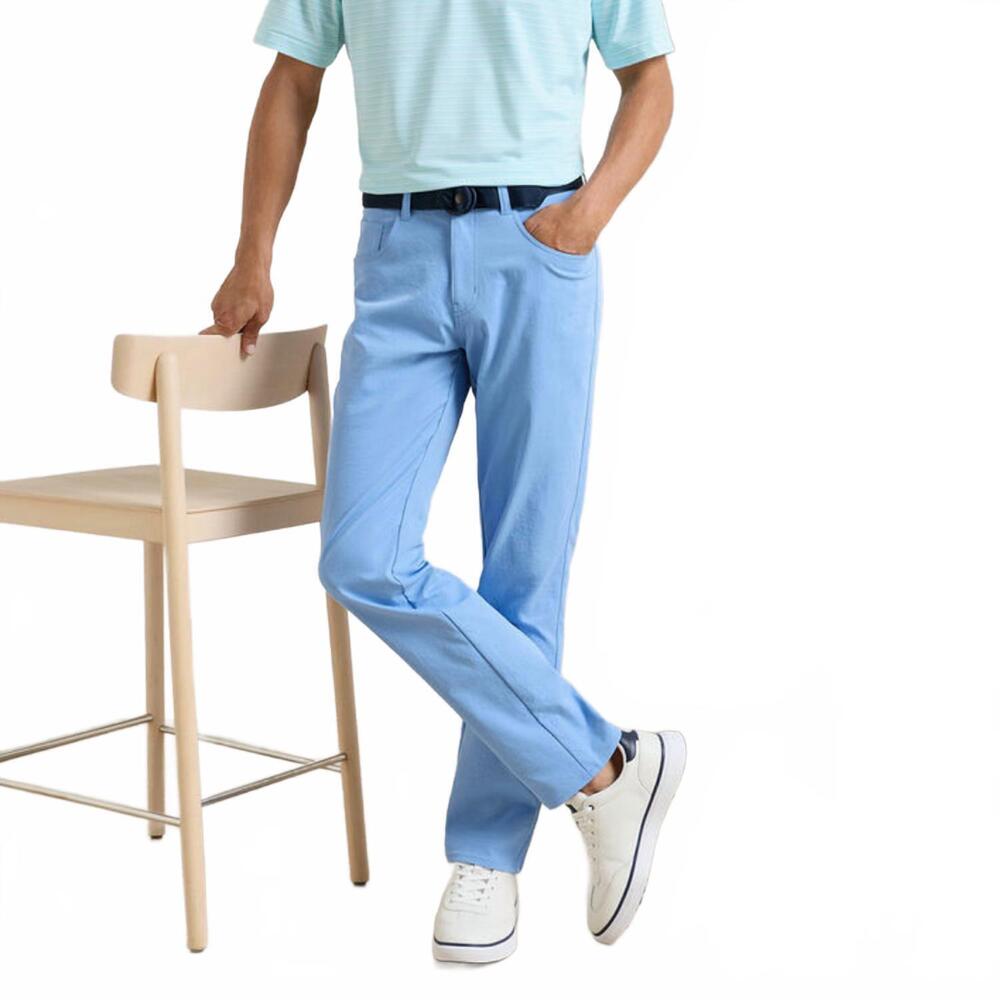 NEW PETER MILLAR eb66 performance five-pocket pant - 32" in blue bird